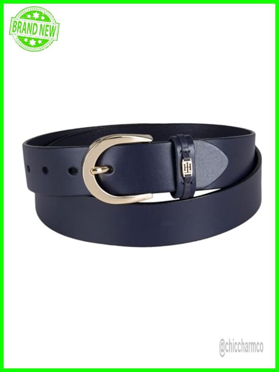 Women\'s Leather Belt with Harness Buckle and Logo Ornament main image 4